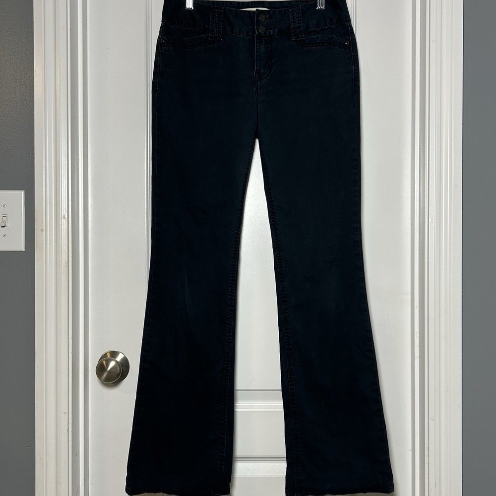 Gap Vintage Y2K Fall 2005 Cotton Dark Navy Blue Ultra Low Rise Bootcut Jeans